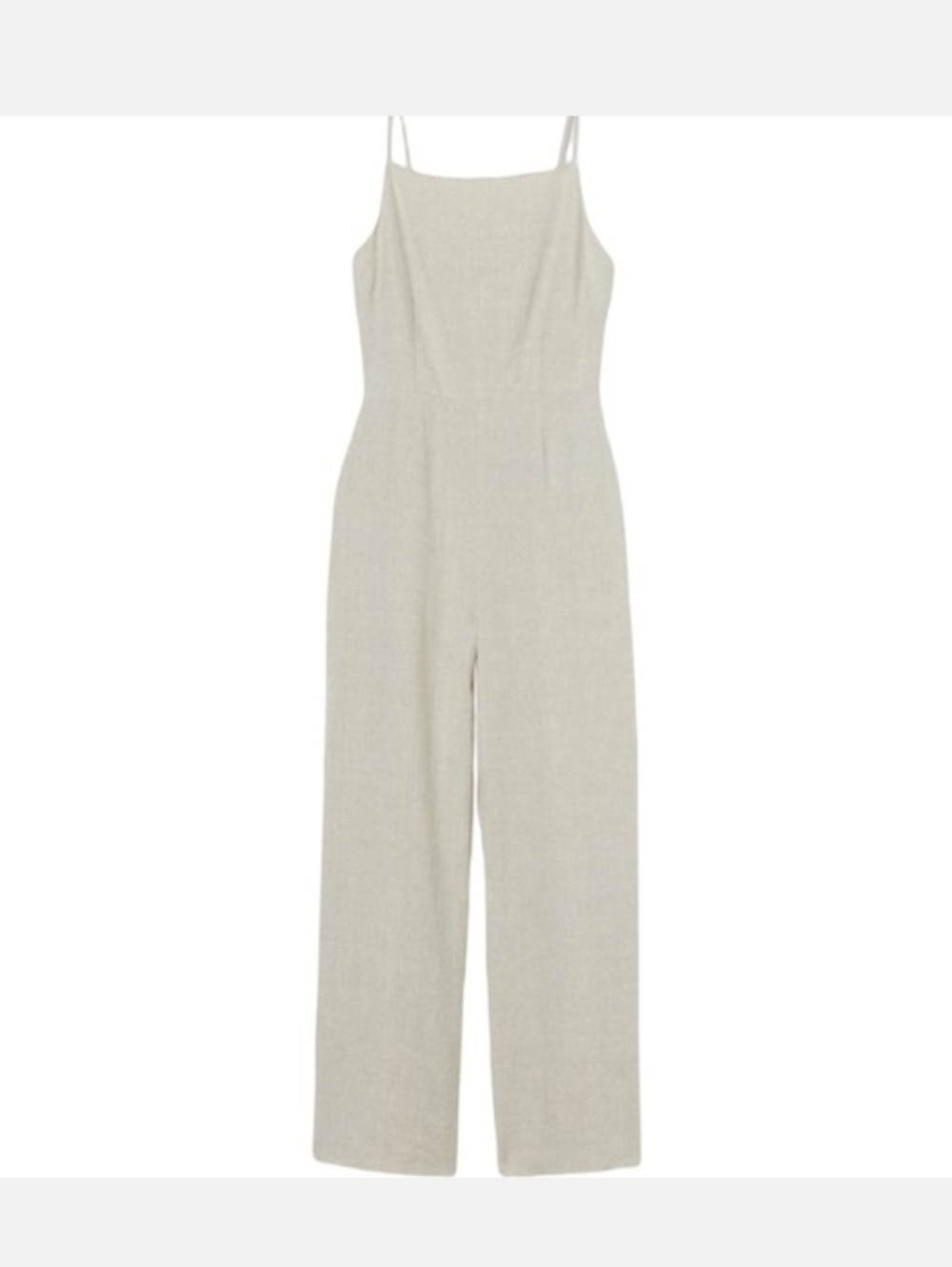 H&M One-Shoulder Beige Jumpsuit